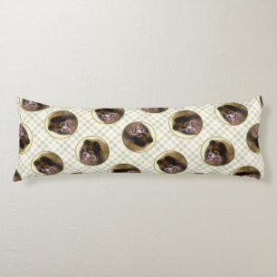 Coussins Longs Peinture Poméranienne Orange Sable Original Chien 