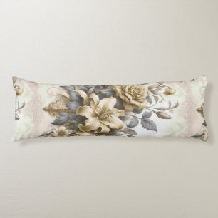 Coussins Longs Perfection florale Jaune antique