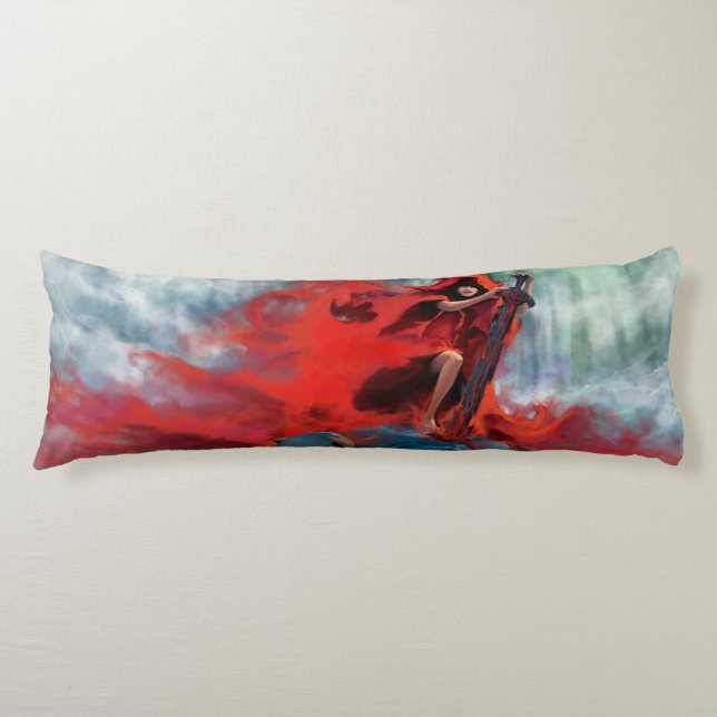 Coussins Longs Petit chaperon rouge - Rouge asperge le loup (Devant)