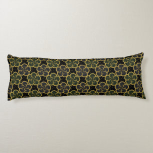 Coussins Longs Petites fleurs dorées sans couture motif
