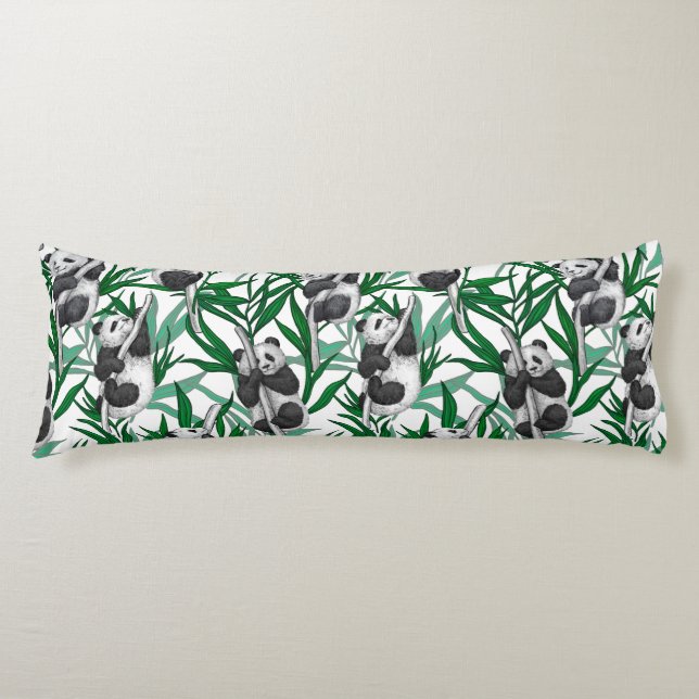 Coussins Longs Petits panda sur (Devant)