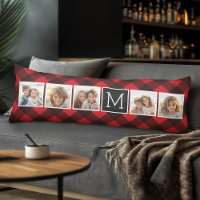 Photo Collage - Monogramme Rouge Buffle Noir Plaid