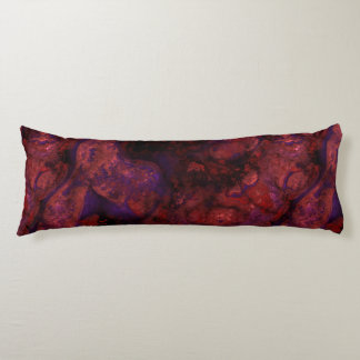 Coussins Longs Pierre rouge et violet abstrait