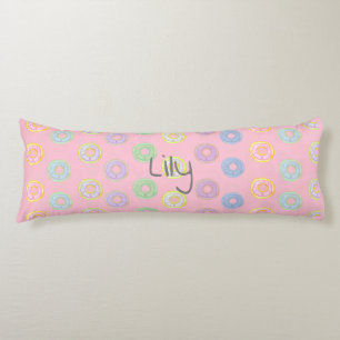 Coussins Longs Pink Reversible Nom personnalisé Oreiller corps Do