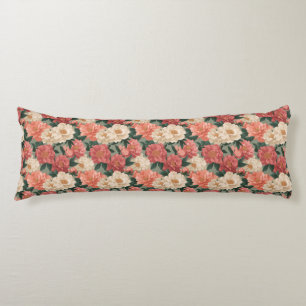 Coussins Longs Pivoines Décor Botanique Rustique Vintage Grossess