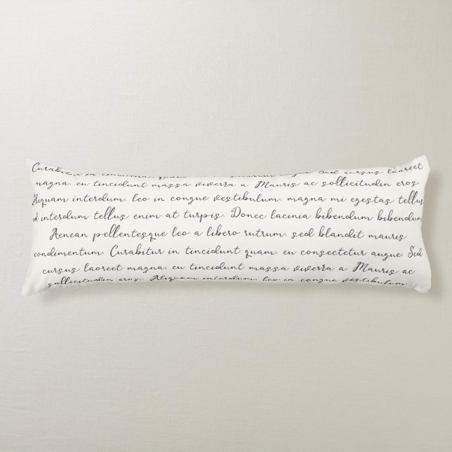Coussins Longs Poème lyrique de chanson personnalisé (Devant)