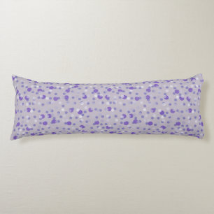 Coussins Longs points violets, lavande et gris