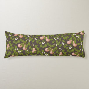 Coussins Longs Poires roses (marron foncé)