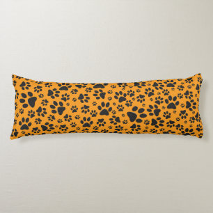 Coussins Longs Pois de chien noir et blanc Pointe Polka sur dahli