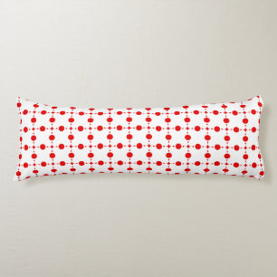 Coussins Longs Pois rouges, Motif à points polka, points, pointil