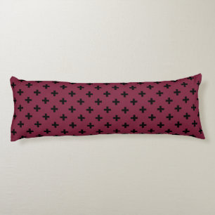 Coussins Longs Polka noire croise sur mûrier