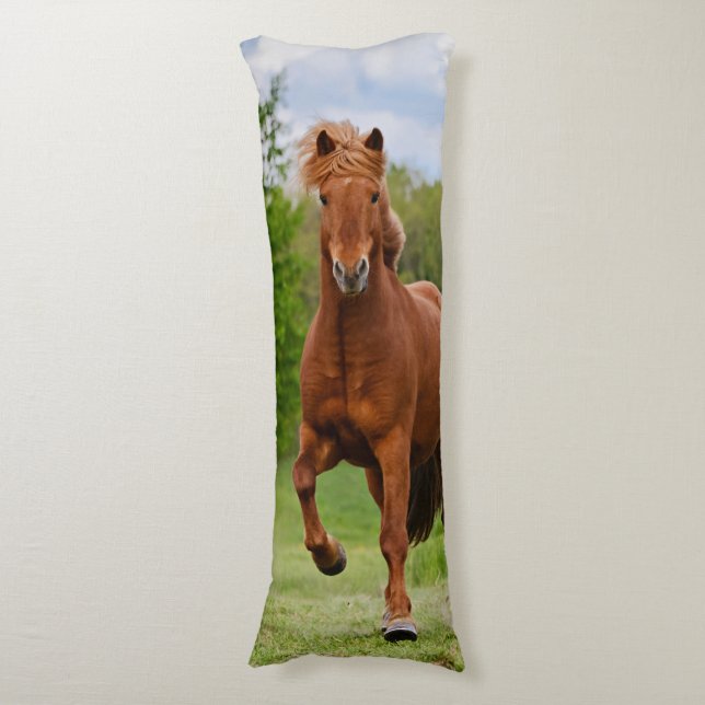 Coussins Longs Poney islandais aux amants drôles d'un cheval de (Devant (Vertical))