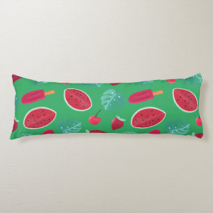 Coussins Longs Popsicle, cerise, fraise et pastèque