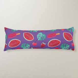 Coussins Longs Popsicle, cerise, fraise et pastèque