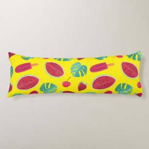 Coussins Longs Popsicle, cerise, fraise et pastèque