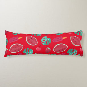 Coussins Longs Popsicle, cerise, fraise et pastèque