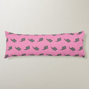 Coussins Longs Portable gris avec logo d'oiseau