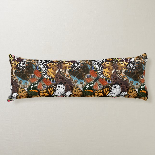 Coussins Longs Poster de animal. Ailes papillons. (Devant)