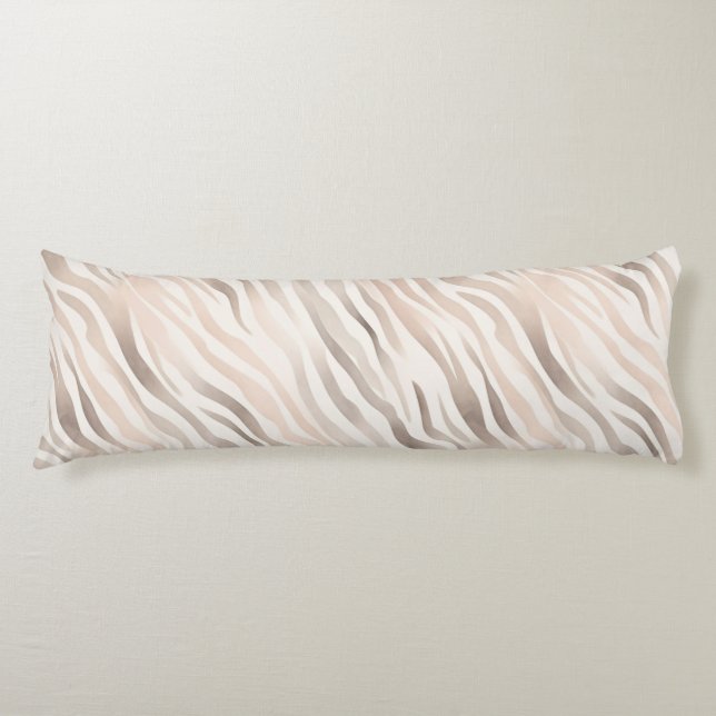 Coussins Longs Poster de animal Zebra Crème Rose (Devant)