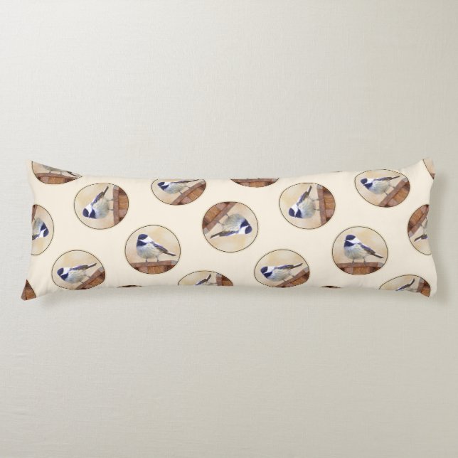 Coussins Longs Poulet sur la peinture d'oiseaux Art original (Devant)