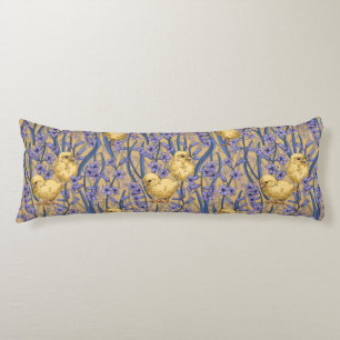 Coussins Longs Poulets et hyacinthes jaunes
