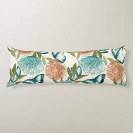 Coussins Longs Poussin floral papillon