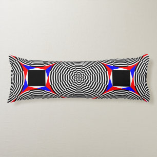 Coussins Longs Rayonnement noir et blanc par Kenneth Yoncich