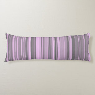 Coussins Longs Rayures Gris Violet