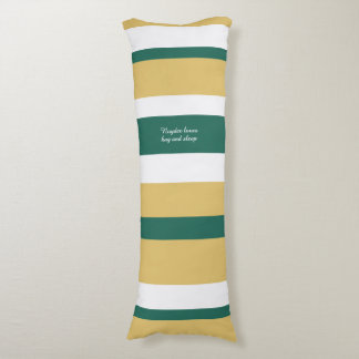 Coussins Longs Rayures Harmonieuses Lignes Vert Or Blanc