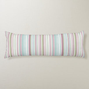 Coussins Longs Rayures roses, aqua, menthe, pluie de printemps et