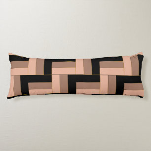 Coussins Longs Rectangles géométriques Brown Mocha Noir