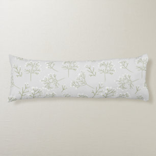 Coussins Longs Respiration de Bébé Fleur d'Eau Blanche Gypsophile