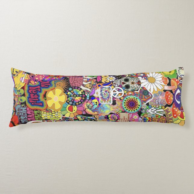 Coussins Longs Restez Hippie (Devant)
