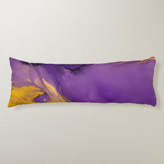 Coussins Longs Résumé abstrait violet et or