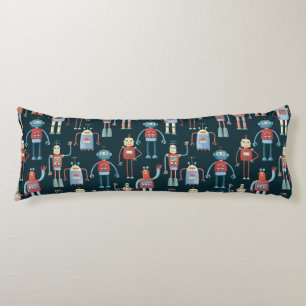 Coussins Longs Robots mignons foncés