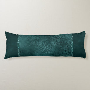 Coussins Longs Romance turquoise Satin Grunge Midnight Rose Dam