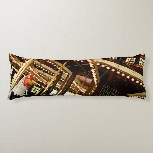 Coussins Longs Rooster de carrousel vintage (Devant)