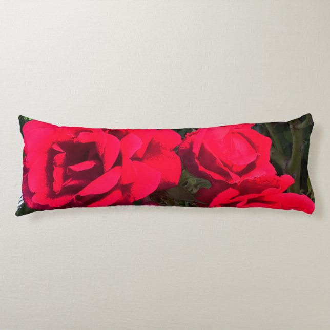 Coussins Longs Rosarium de Red Roses (Devant)