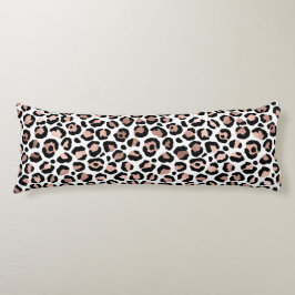 Coussins Longs Rose Gold Black Empreinte de léopard cheetah tenda