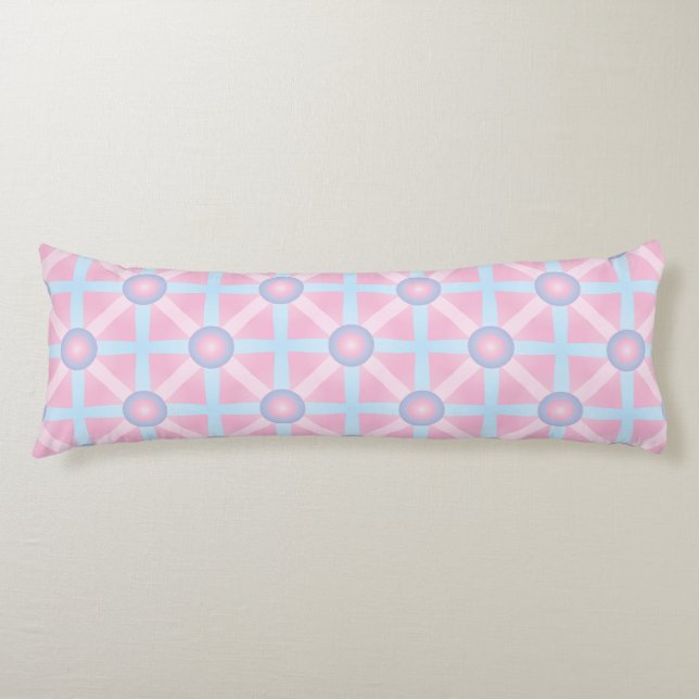 Coussins Longs Rose mignon, violet et bleu clair Motif (Devant)
