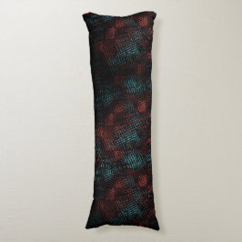 Coussins Longs Rouge foncé, bleu, rayures croisées, carré ou cube