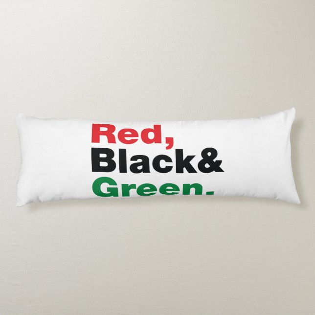 Coussins Longs Rouge, Noir et Vert. (Dos)