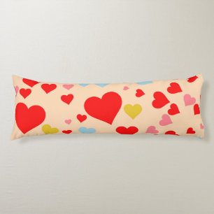 Coussins Longs Rouge rose Bleu Coloré Simple Coeur Motif Y2K