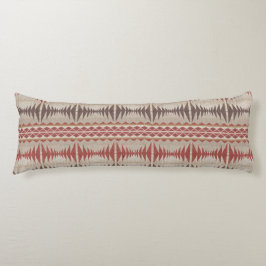 Coussins Longs Rouille Rouge Taupe Beige Dark Brown Tribal Art