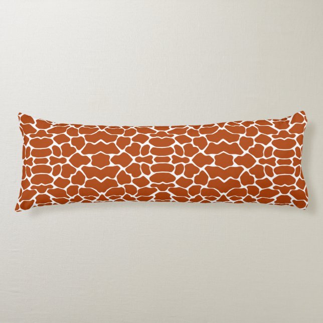 Coussins Longs Rust Red Safari Giraffe (Devant)