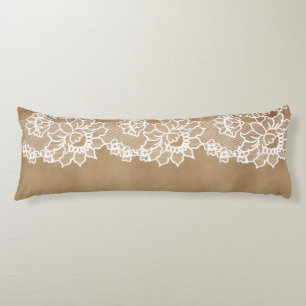 Coussins Longs Rustique campagne vintage beige toile de jute et d