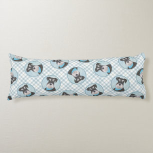 Coussins Longs Schnauzer Peinture Miniature non découpée Pot de c