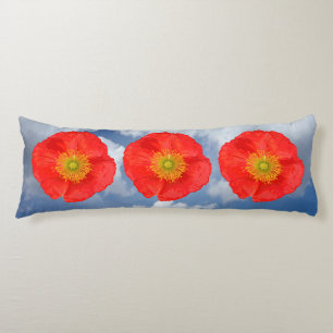 Coussins Longs Seule une fleur de pavot + votre texte et vos idée