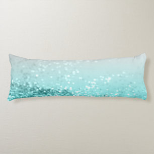 Coussins Longs Silver Grey Aqua Océan Turquoise Parties scintilla