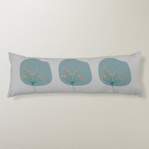 Coussins Longs Simple moderne Abstrait gris et bleu